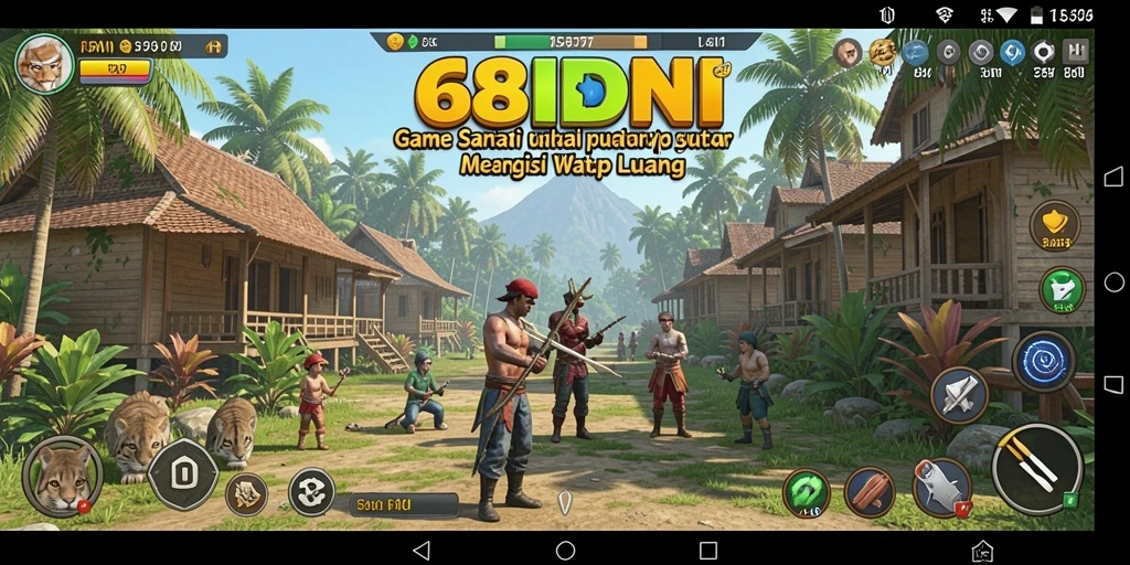 Screenshot menunjukkan gameplay santai dari 68IDN dengan grafis cerah.
