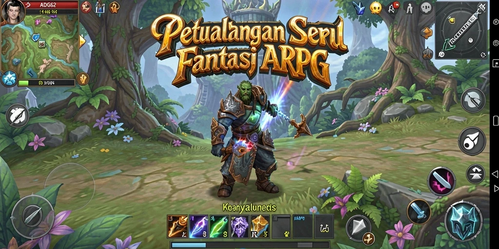 Screenshot gameplay ADG62 yang menarik dengan pertarungan seru dan karakter ikonik.