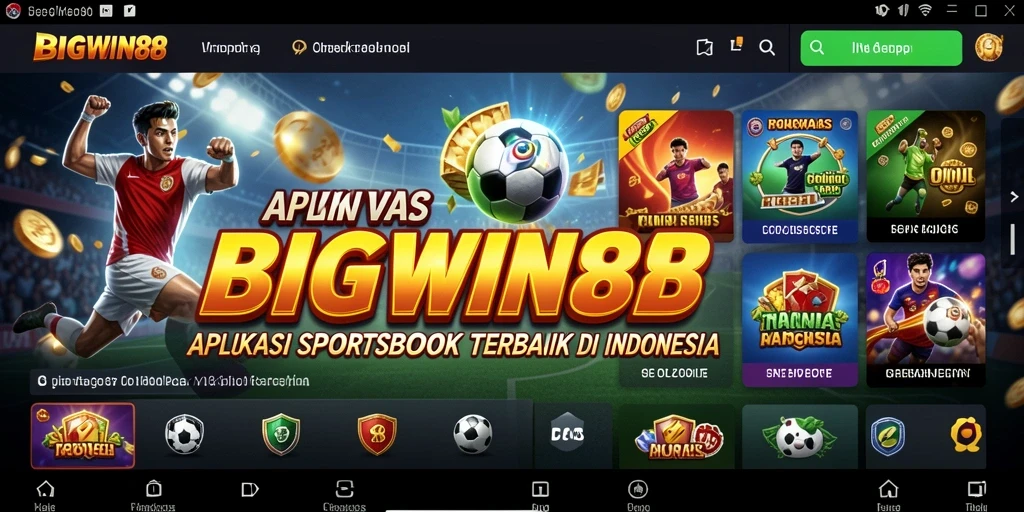 Gambar screenshot gameplay BIGWIN88 menampilkan fitur taruhan langsung.