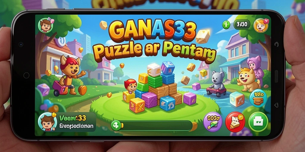 Tampilan gameplay puzzle yang menantang di GANAS33.