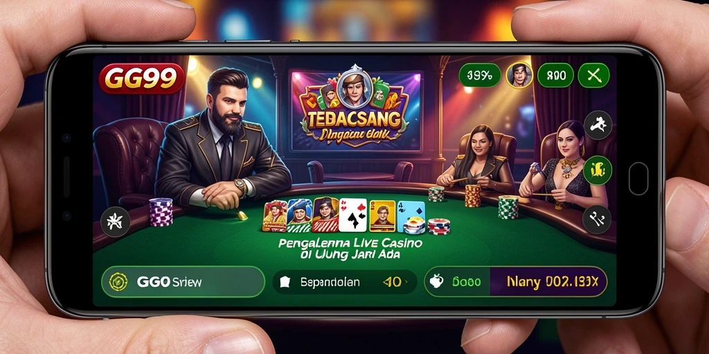 Screenshot gameplay GG99 menampilkan suasana kasino yang nyata.