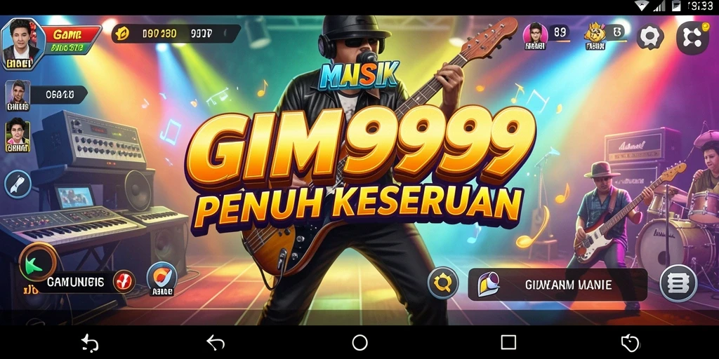 Tampilan gameplay GIM999 yang penuh warna dan interaktif.