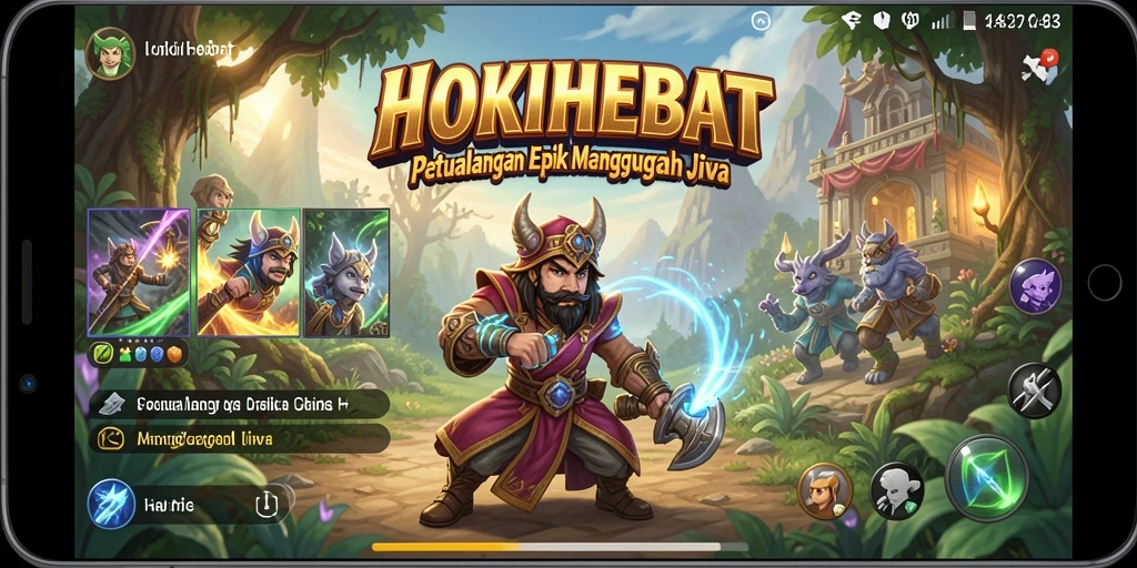 Screenshot utama HOKIHEBAT menunjukkan keindahan grafis dan gameplay yang menantang.