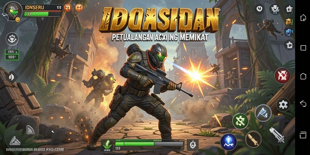 Tampilan gameplay seru dari IDNSERU dengan aksi mendebarkan.