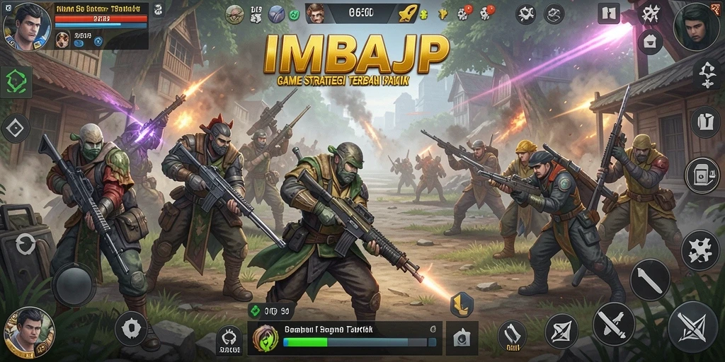Screenshot gameplay IMBAJP yang menunjukkan aksi strategi yang seru.