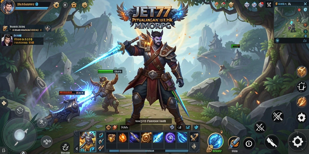 Tampilan gameplay menarik dalam JET77 dengan karakter beraksi.