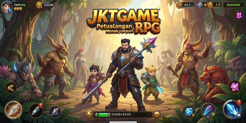 Tampilan seru dari gameplay RPG di JKTGAME.