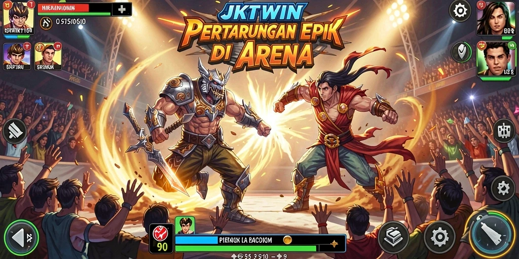 Tampilan gameplay JKTWIN dengan aksi pertarungan yang mendebarkan.