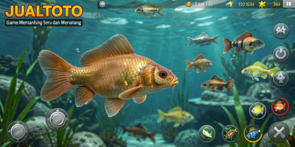 Tangkapan ikan yang besar dalam game JUALTOTO dan suasana memancing yang menakjubkan.