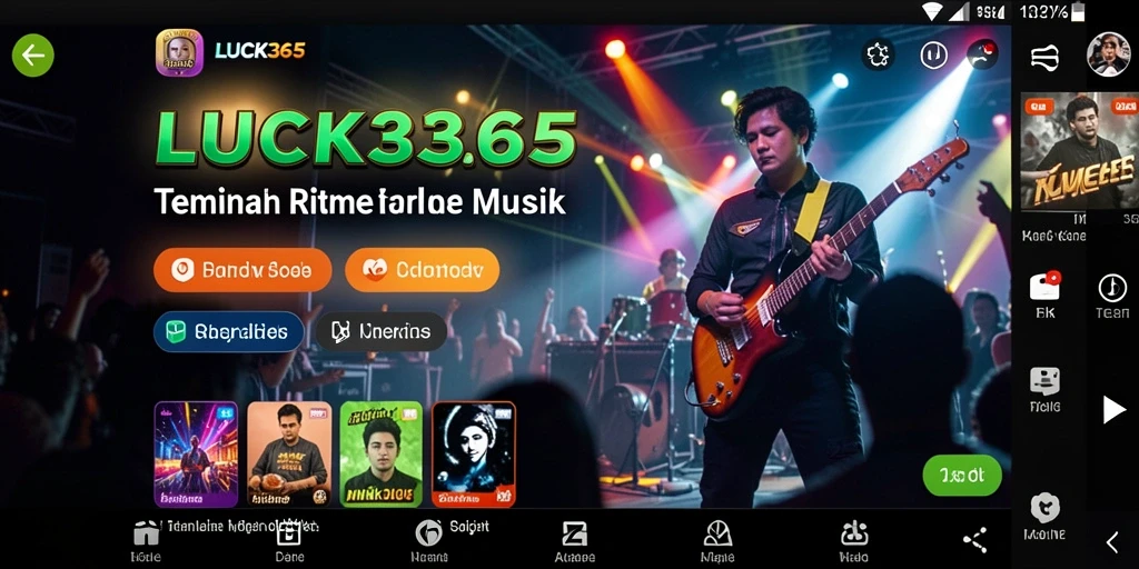 Tampilan gameplay seru dari LUCK365 saat bermain musik.