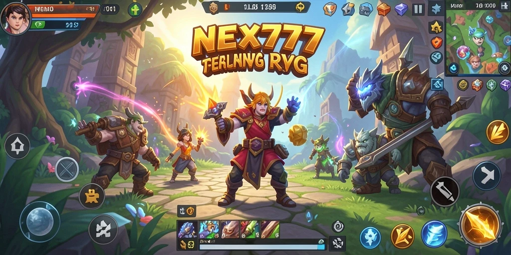 Tampilan gameplay NEX777 yang menarik dengan pertarungan epik di dunia RPG.