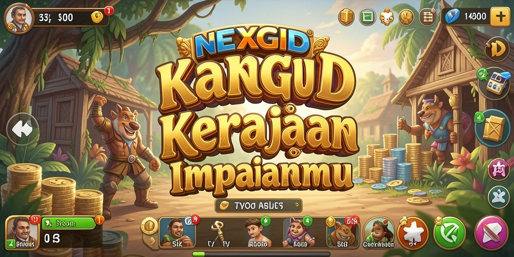 Tampilan gameplay NEXGID menampilkan manajemen bisnis yang mendalam.