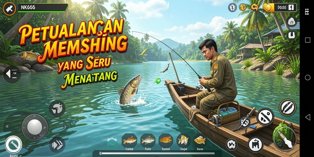 Gameplay NK666 menampilkan pengalaman memancing yang realistis dan menarik.