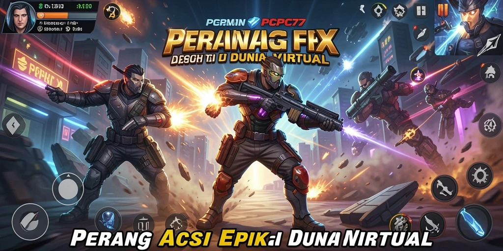 Tampilan aksi mendebarkan dari gameplay PCPC7 yang menegangkan.