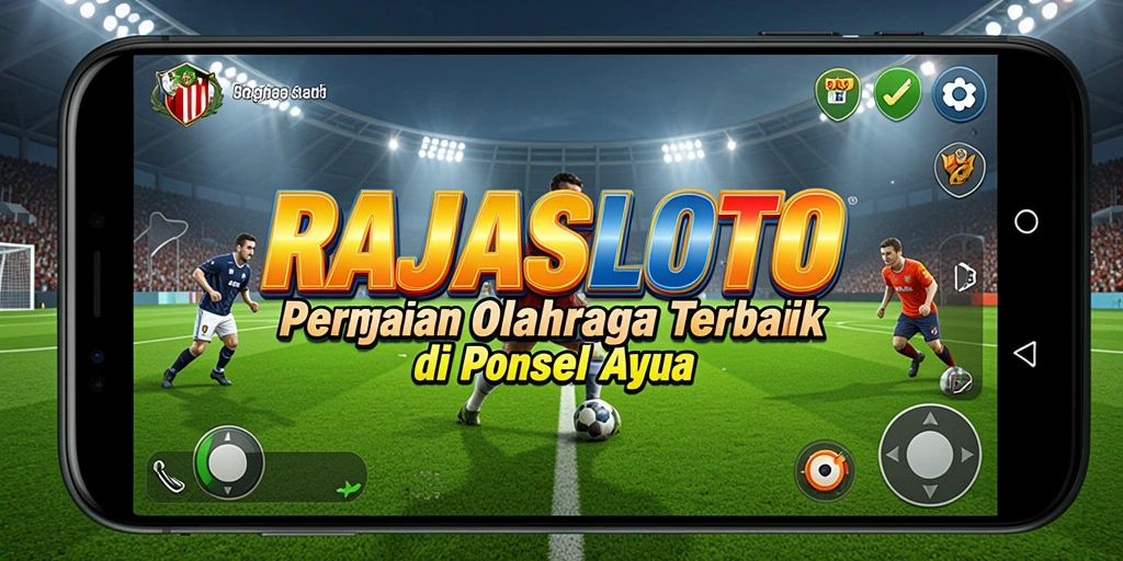 Tangkapan layar RAJASLOTO yang menunjukkan aksi olahraga yang mendebarkan.
