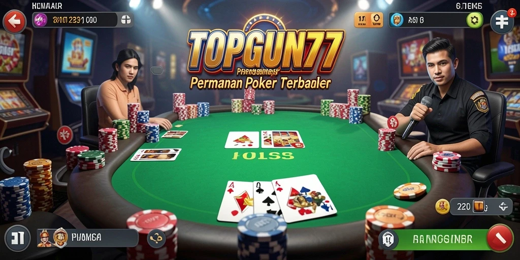 Tampilan menarik gameplay poker di TOPGUN77